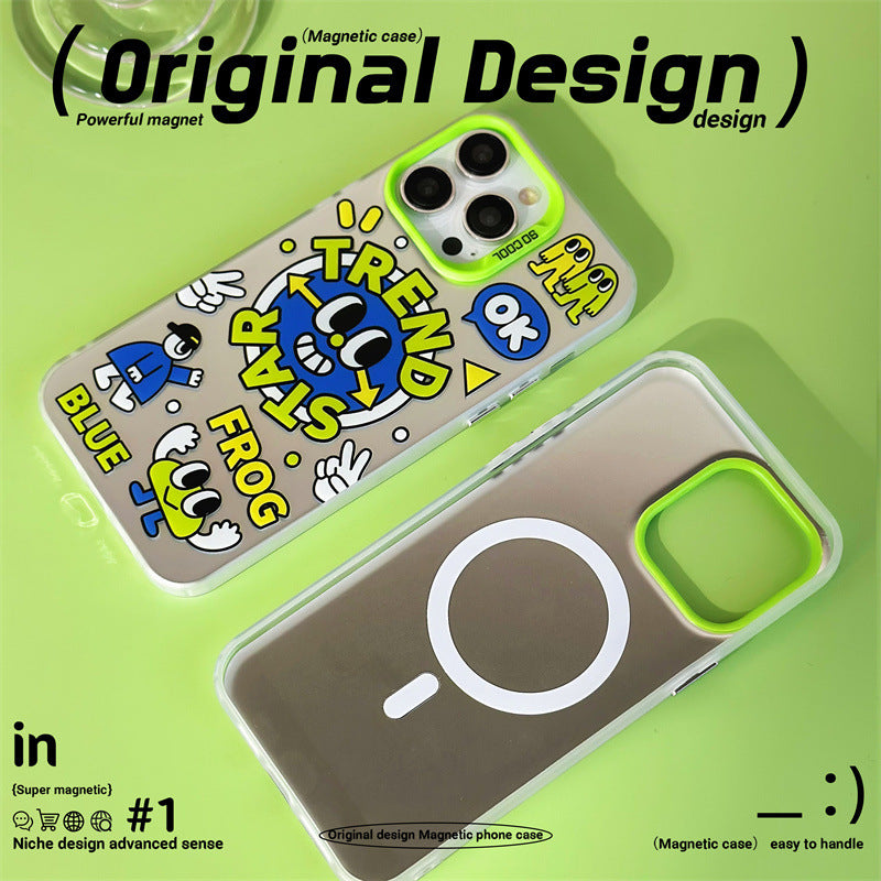Magnetic frosted case for iPhone
