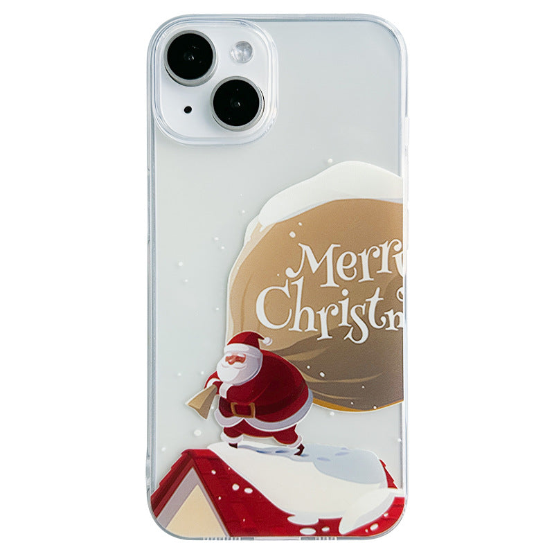 Transparent case for iPhone in Christmas style